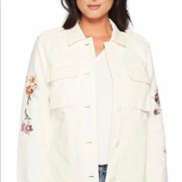 Levi’s Floral Embroidered Cotton Shirt Jacket - Picture 2 of 7